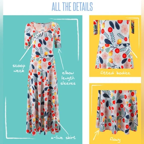 🖤LULAROE • “Ana” Maxi Dress (XL/fits 14-16) - Picture 7 of 16